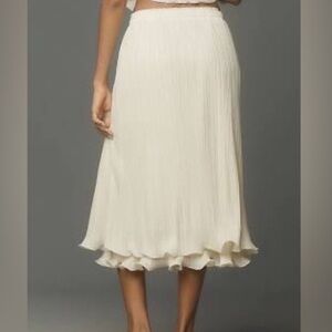 NWOT ANTHROPOLOGIE PLISSÉ PENCIL MIDI SKIRT